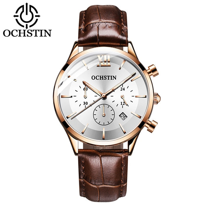 2019 Mens Business Watches Top Brand Luxury Waterproof Chronograph Watch - Mabenir