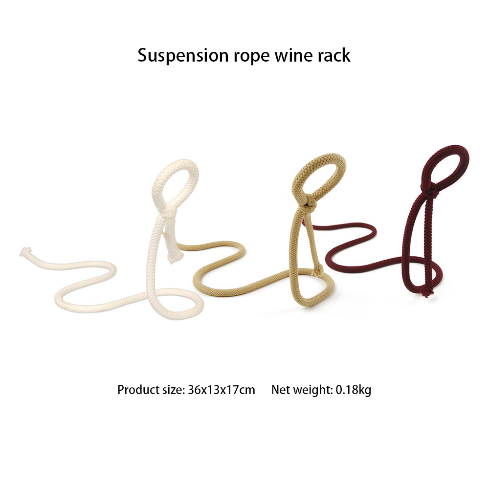 Suspended Rope Wine Bottle Holder - Mabenir