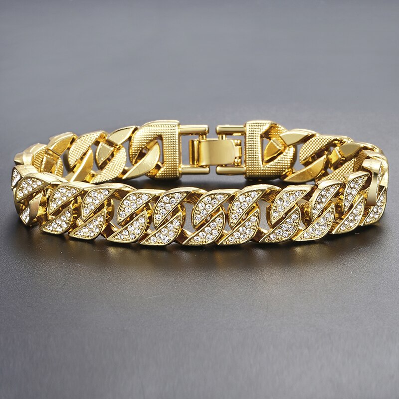 Miami Gold Curb Cuban Bracelet - Mabenir