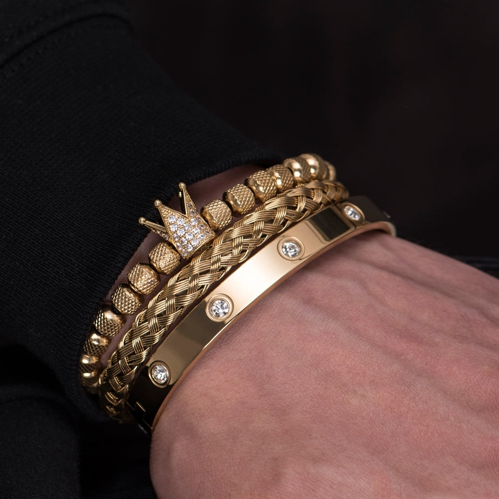 Roman Royal Charm Men Bracelets Stainless Steel - Mabenir