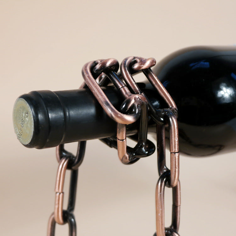 Magic Iron Chain Wine Bottle Holder - Mabenir