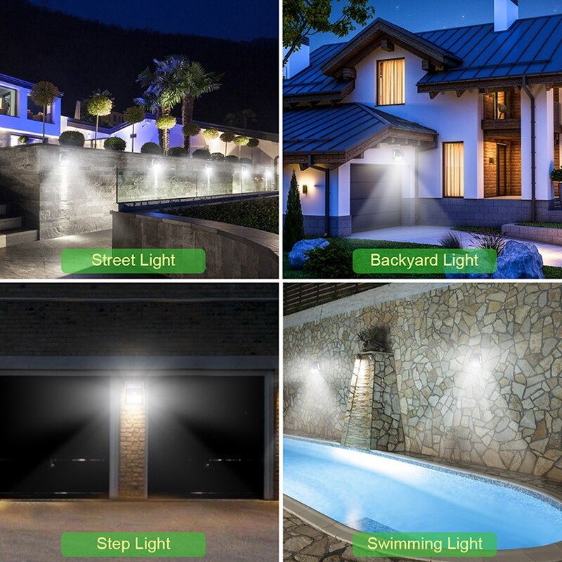 Garden Solar Lamp PIR Motion Sensor LED Solar Light Solar Powered By Sunlight Waterproof for Outdoor Wall Street Decoration - Mabenir