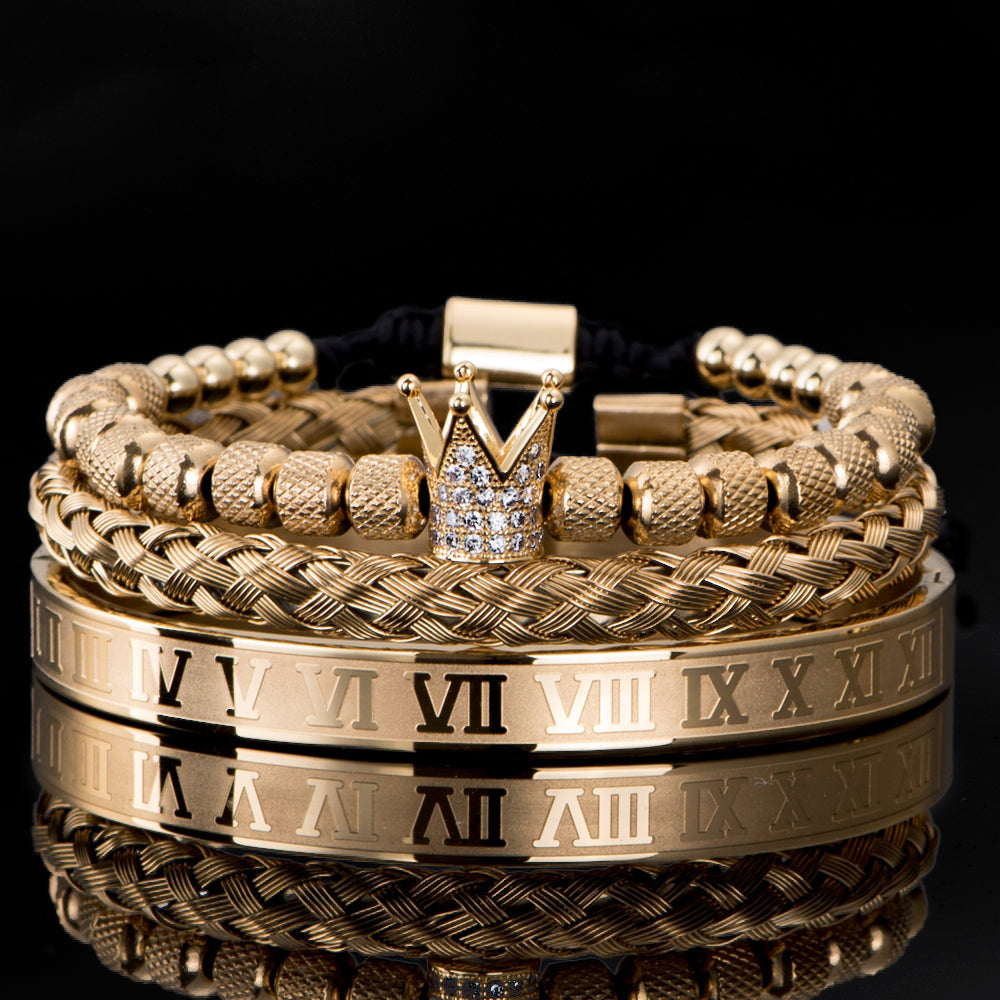 Roman Royal Charm Men Bracelets Stainless Steel - Mabenir