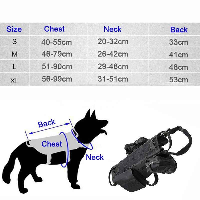 Tactical Military Dog Harness - Mabenir