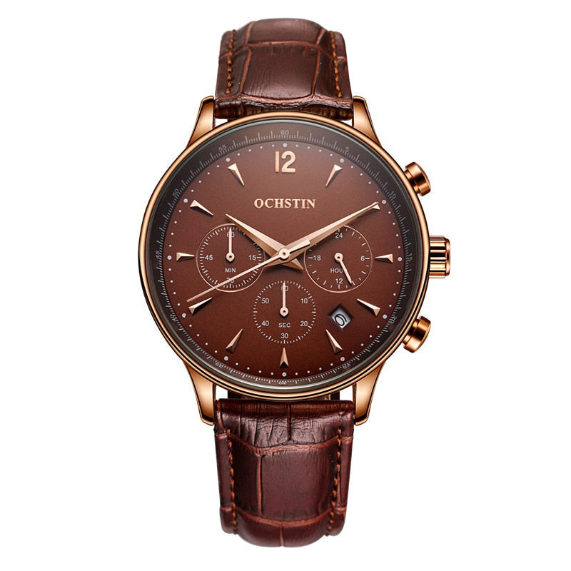 2019 Mens Business Watches Top Brand Luxury Waterproof Chronograph Watch - Mabenir