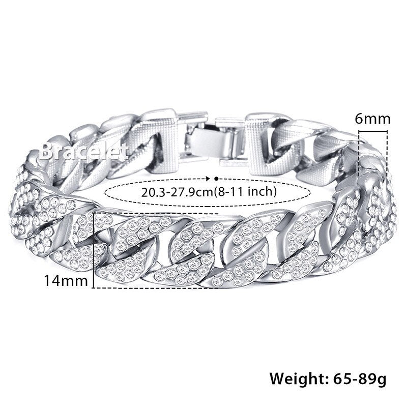 Miami Gold Curb Cuban Bracelet - Mabenir