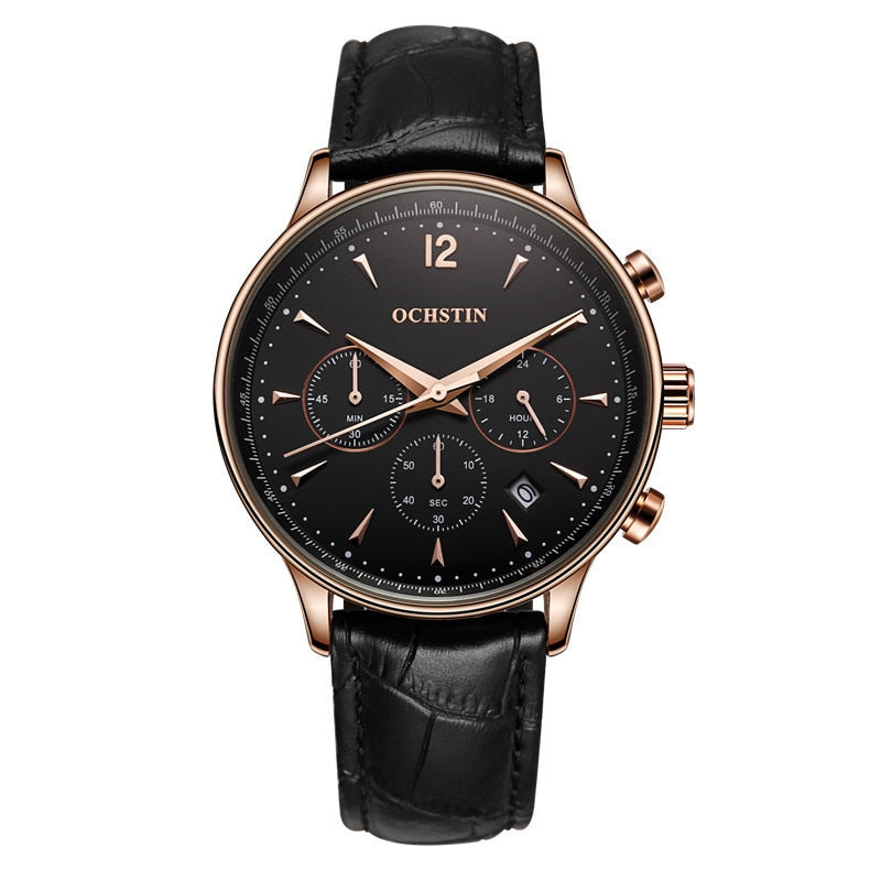 2019 Mens Business Watches Top Brand Luxury Waterproof Chronograph Watch - Mabenir