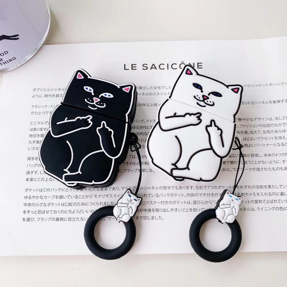 Cartoon Cat AirPods Case - Mabenir