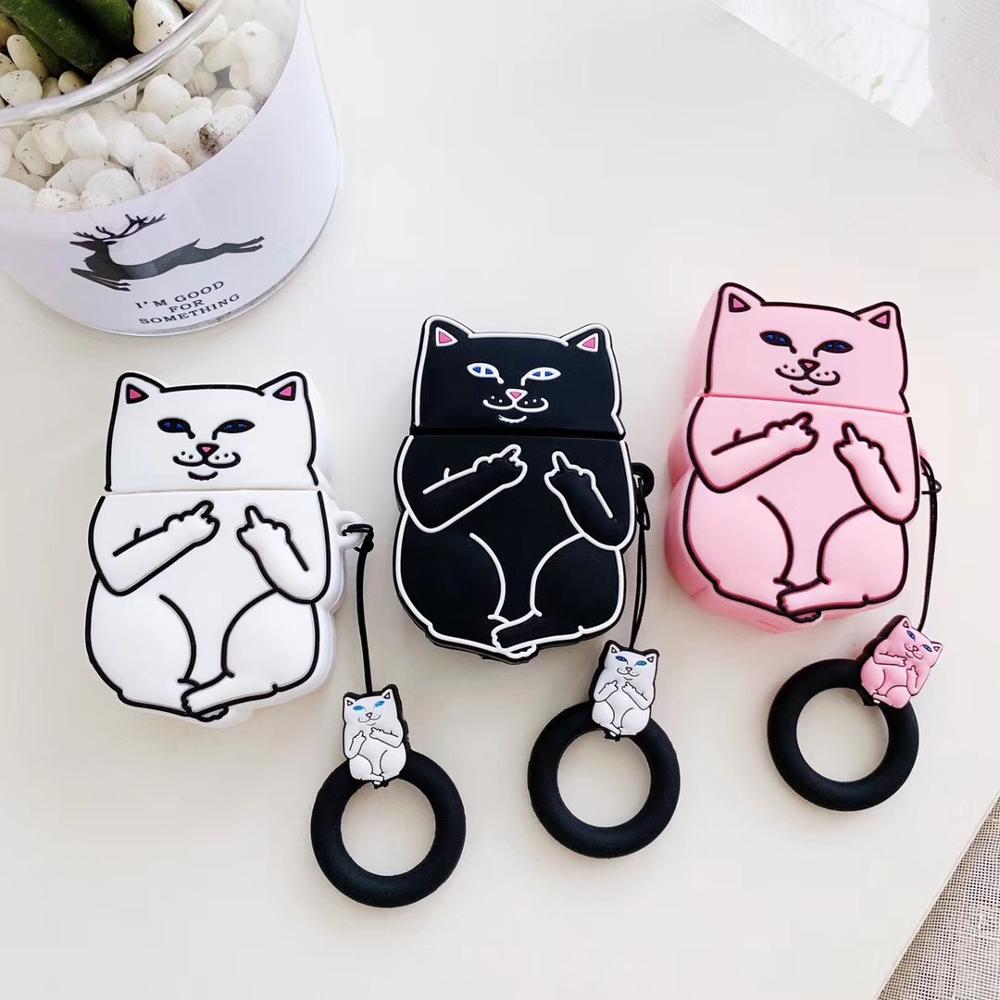 Cartoon Cat AirPods Case - Mabenir