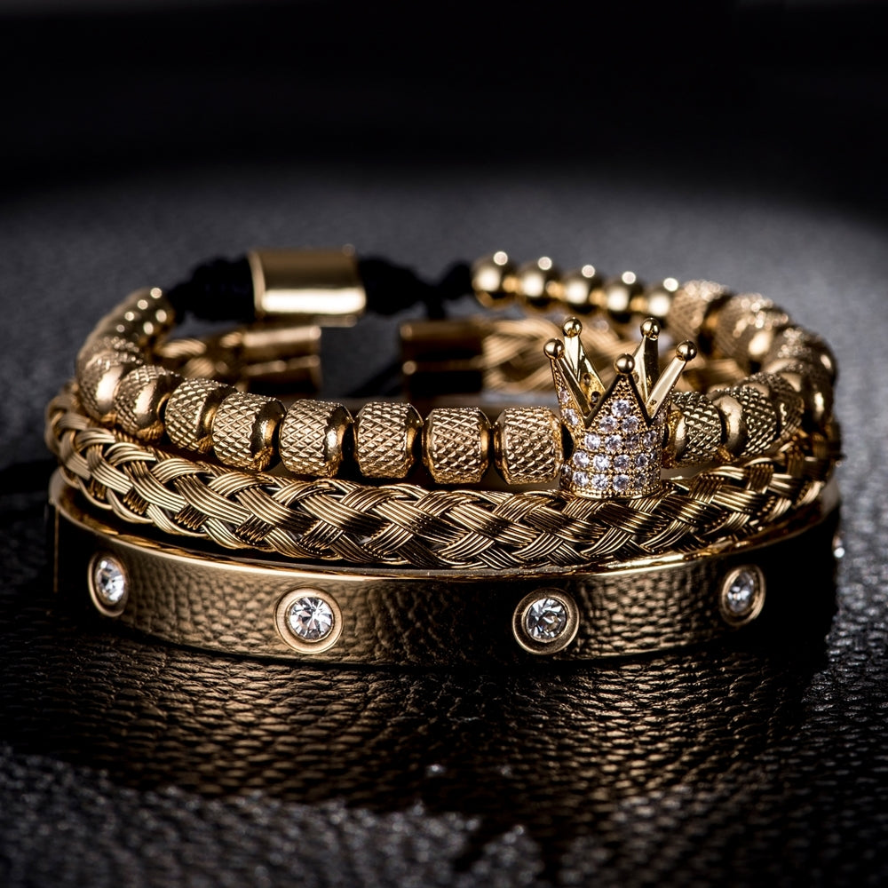Roman Royal Charm Men Bracelets Stainless Steel - Mabenir
