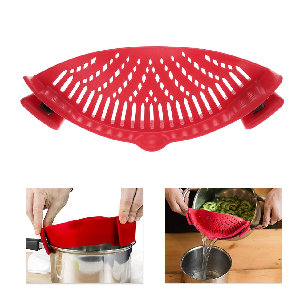 Silicone Kitchen Snap N Strain Filter - Mabenir