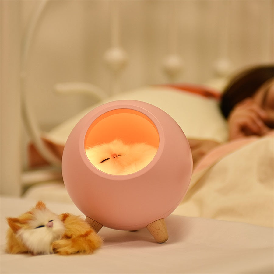 LED Cat Light USB Touch Night Llight Bionic Cat Stepless Dimming Atmosphere Night Light Room Decoration Lamp Holiday Gift - Mabenir
