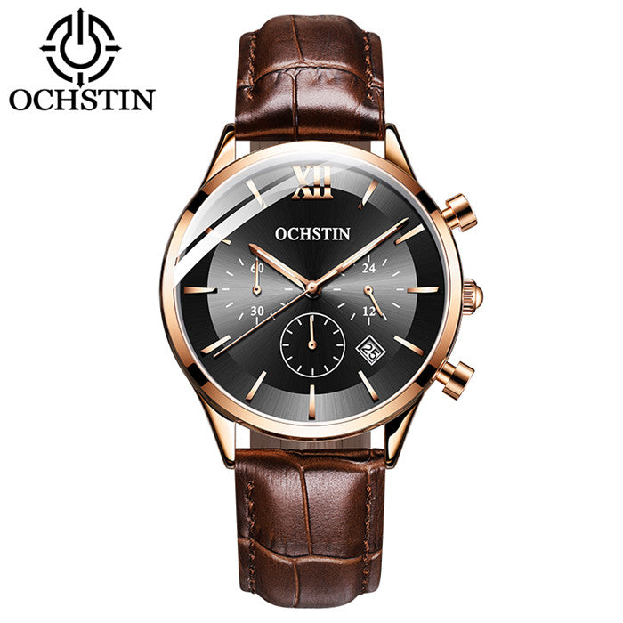 2019 Mens Business Watches Top Brand Luxury Waterproof Chronograph Watch - Mabenir