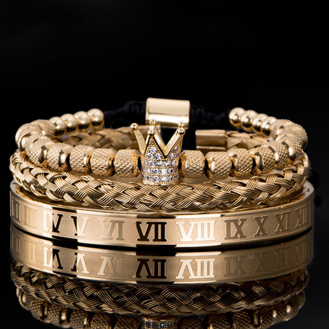 Roman Royal Charm Men Bracelets Stainless Steel - Mabenir