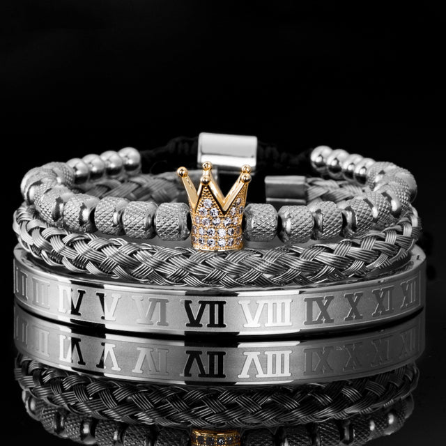 Roman Royal Charm Men Bracelets Stainless Steel - Mabenir