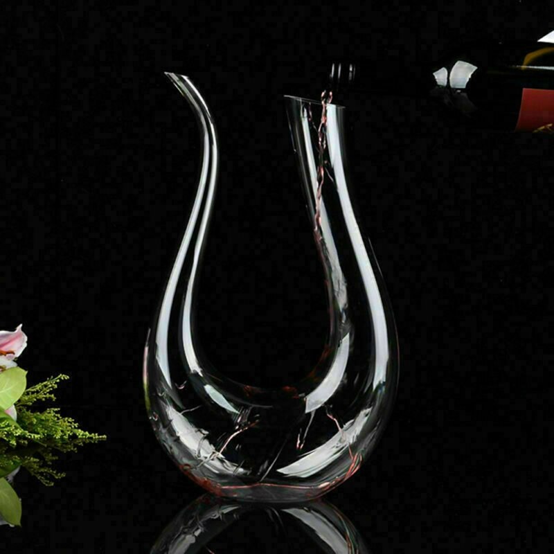 Crystal U-shaped 1500ml Wine Decanter - Mabenir