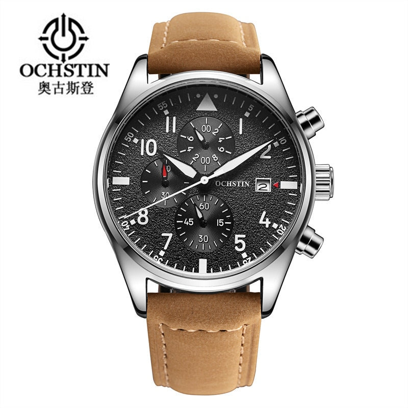 2019 Mens Business Watches Top Brand Luxury Waterproof Chronograph Watch - Mabenir