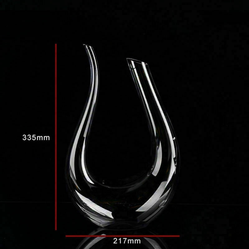 Crystal U-shaped 1500ml Wine Decanter - Mabenir