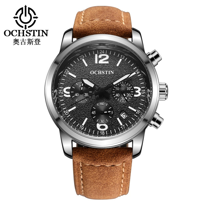 2019 Mens Business Watches Top Brand Luxury Waterproof Chronograph Watch - Mabenir