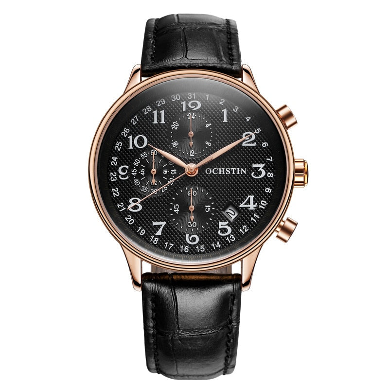 2019 Mens Business Watches Top Brand Luxury Waterproof Chronograph Watch - Mabenir