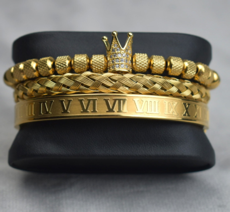 Roman Royal Charm Men Bracelets Stainless Steel - Mabenir
