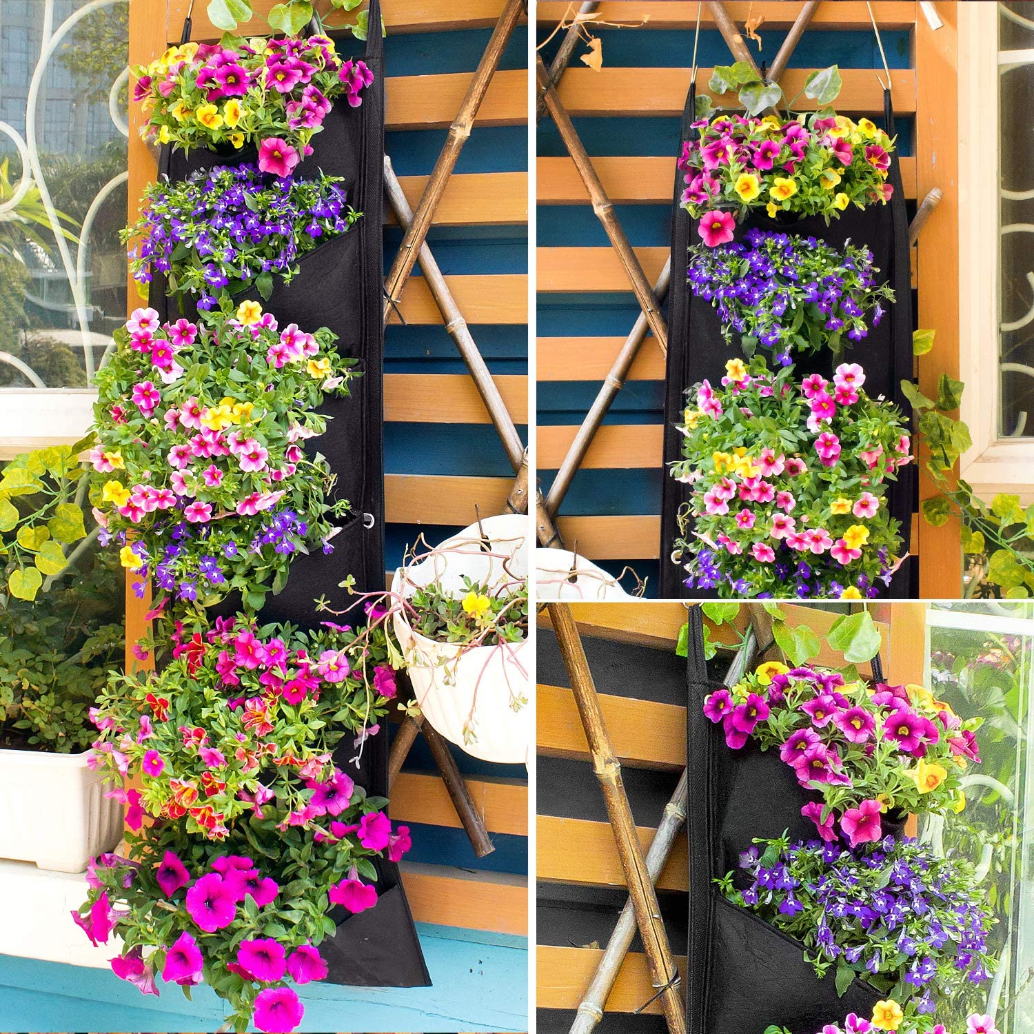 Vertical Hanging Garden Flower Pots - Mabenir