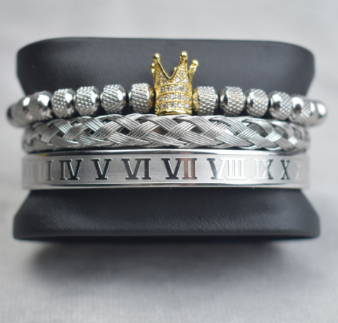 Roman Royal Charm Men Bracelets Stainless Steel - Mabenir