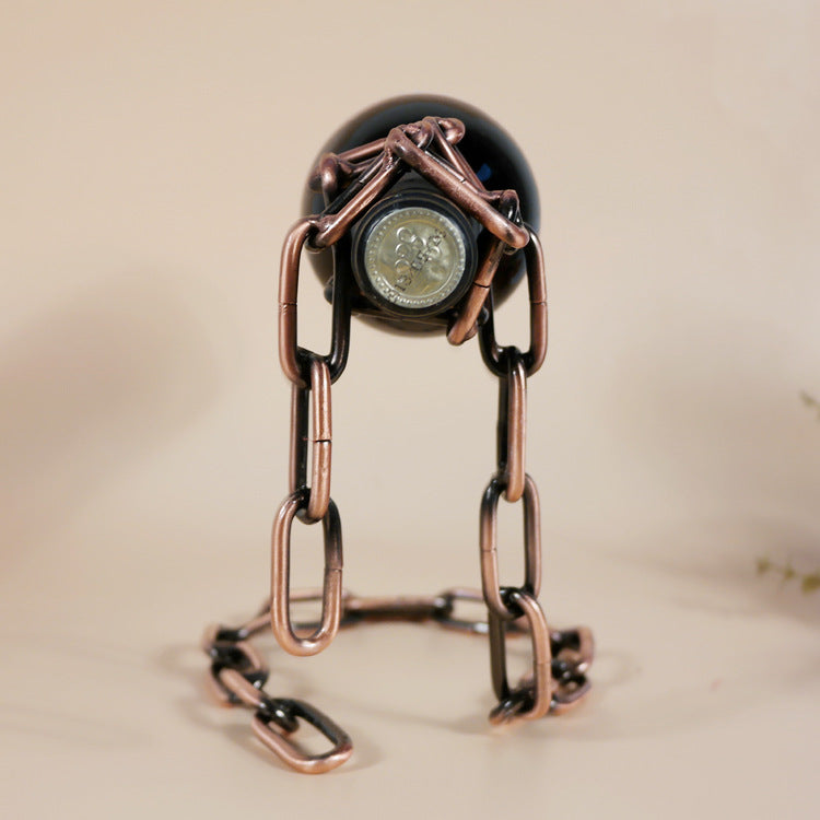 Magic Iron Chain Wine Bottle Holder - Mabenir