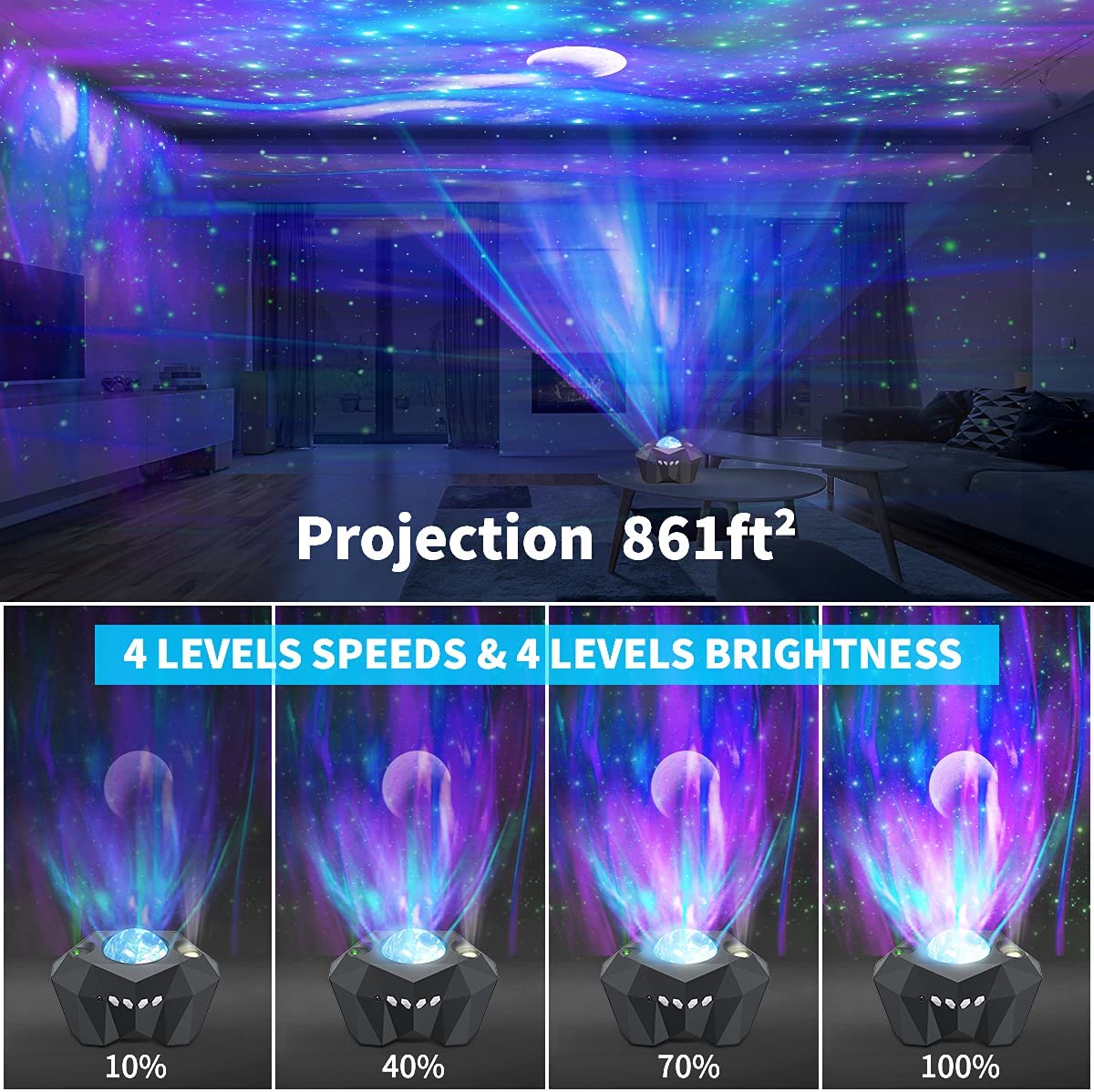 Northern Lights Star Projector - Mabenir