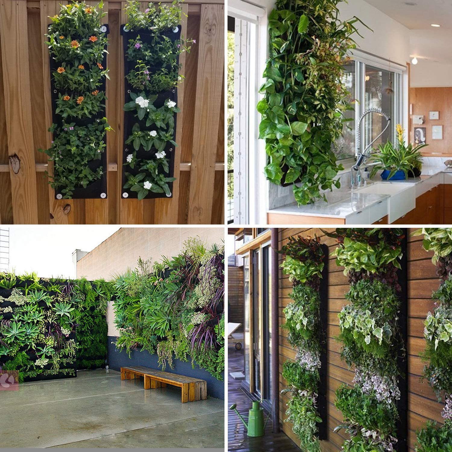 Vertical Hanging Garden Flower Pots - Mabenir