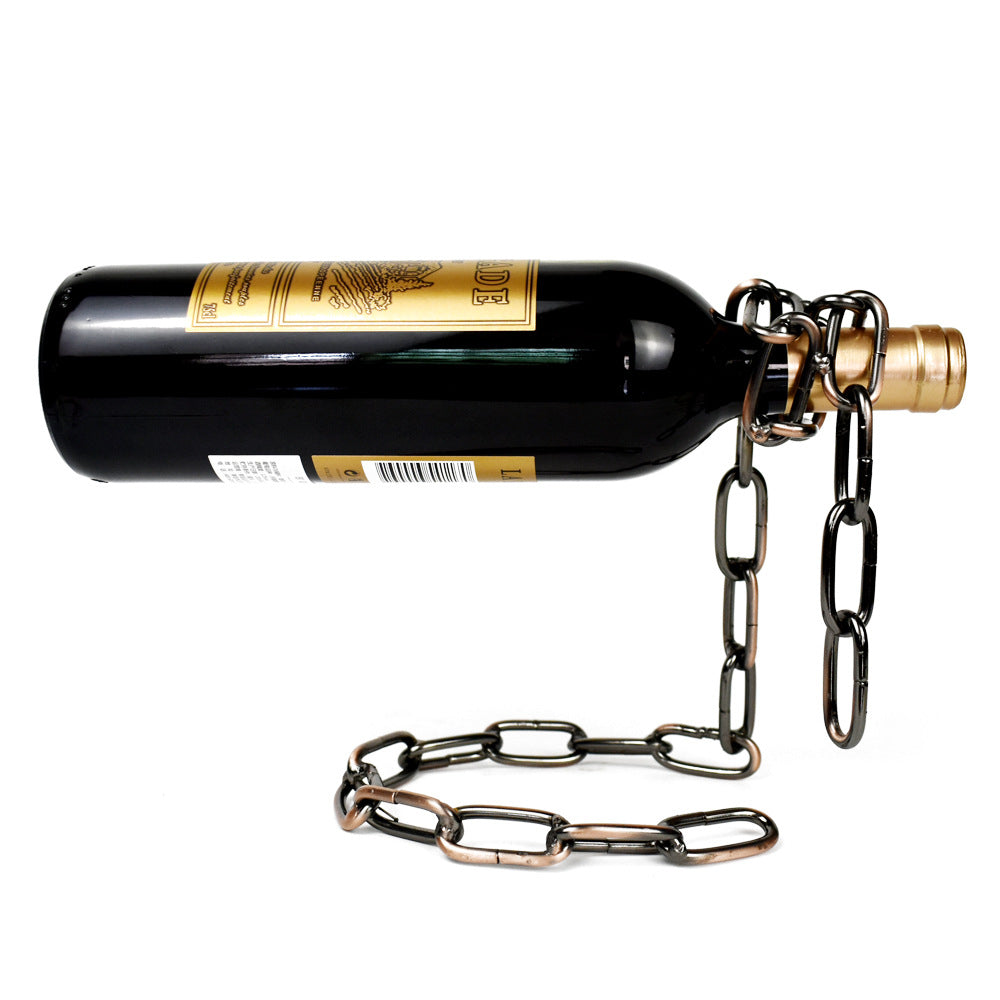 Magic Iron Chain Wine Bottle Holder - Mabenir