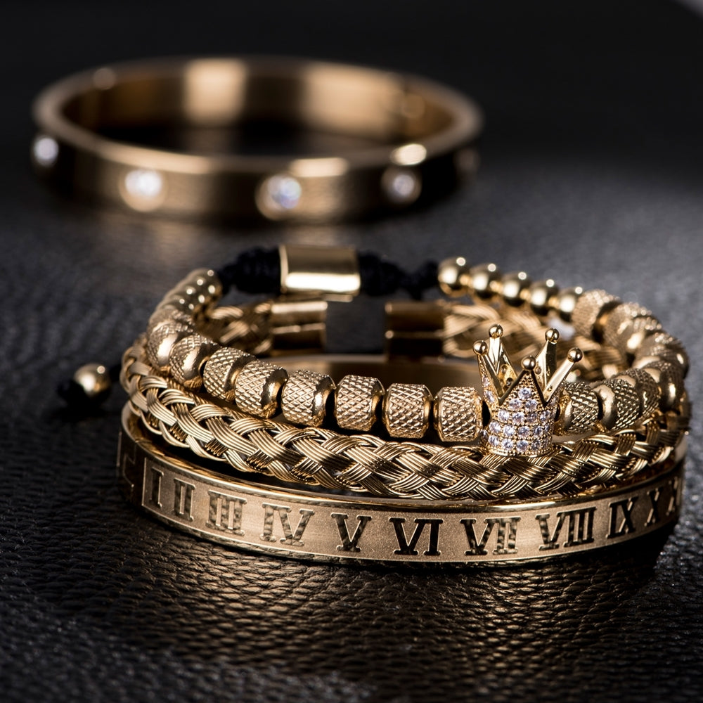 Roman Royal Charm Men Bracelets Stainless Steel - Mabenir