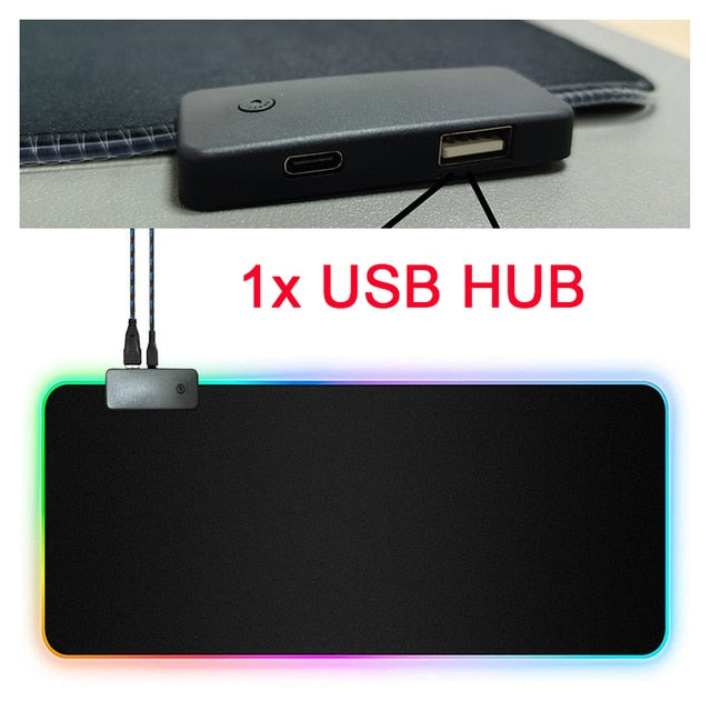 RGB Mouse Pad with Cable - Mabenir