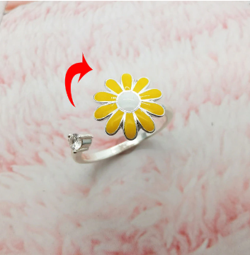Fidget Spinner Rotatable Ring For Women - Mabenir