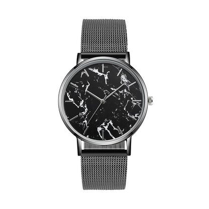 Fashion Rose Gold Mesh Band Creative Marble Female Wrist Watch Luxury Women Quartz Watches Gifts Relogio Feminino Drop Shipping - Mabenir