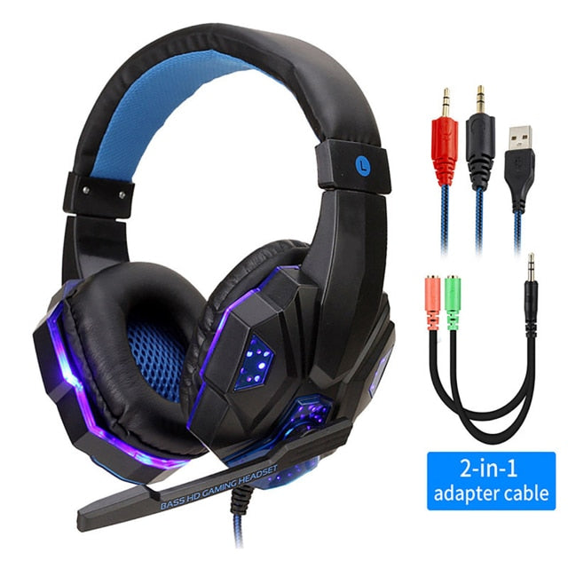 Led Light Wired Gamer Headset - Mabenir