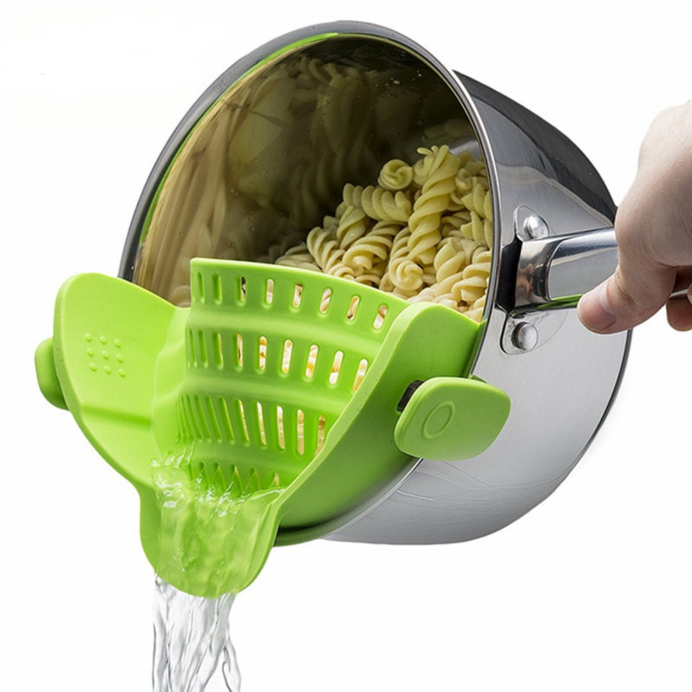 Silicone Kitchen Snap N Strain Filter - Mabenir