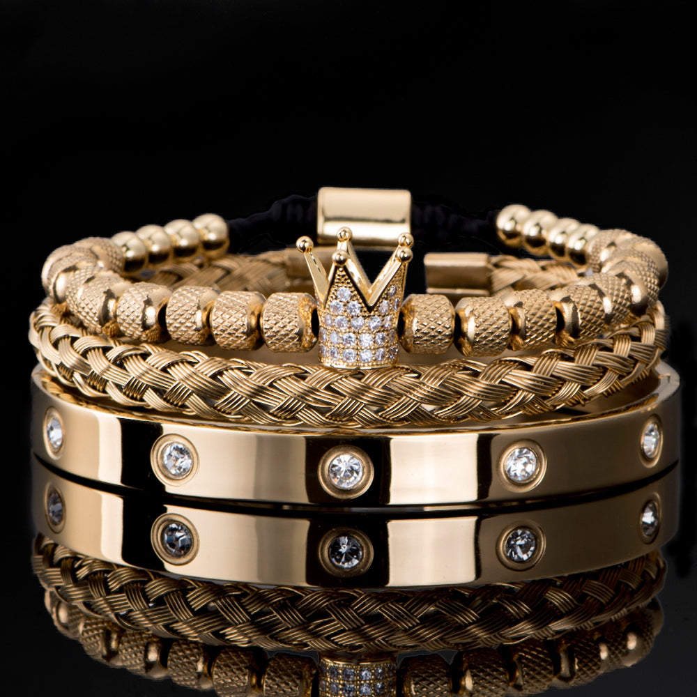 Roman Royal Charm Men Bracelets Stainless Steel - Mabenir