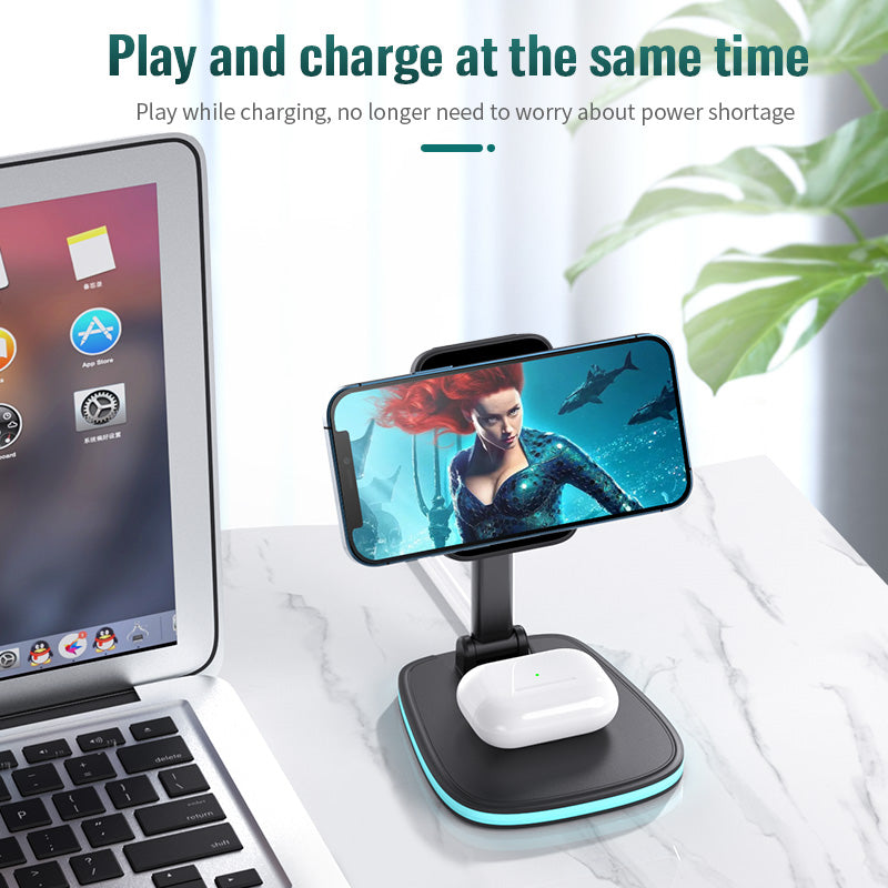 3in1 Magnetic Folding Wireless Charger - Mabenir