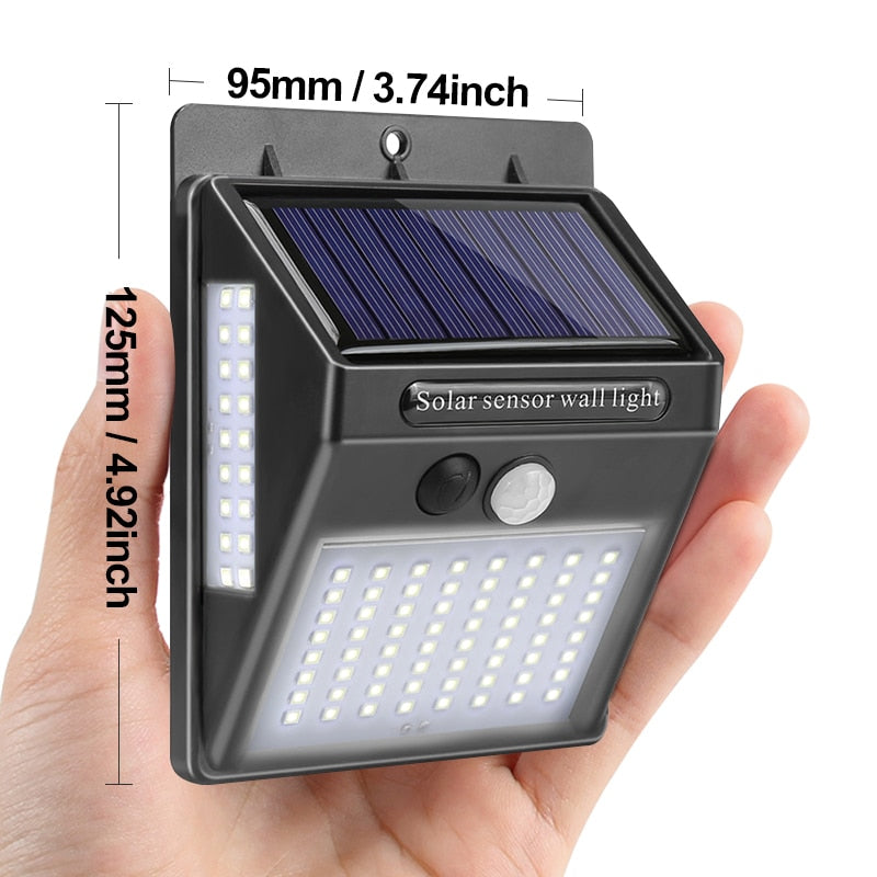 Garden Solar Lamp PIR Motion Sensor LED Solar Light Solar Powered By Sunlight Waterproof for Outdoor Wall Street Decoration - Mabenir