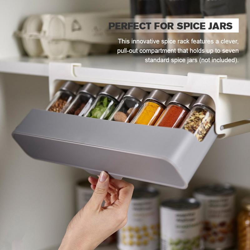 Kitchen Self-Adhesive Wall-Mounted Spice Organizer - Mabenir