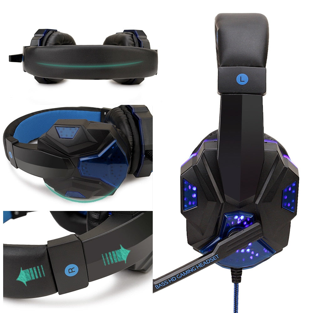 Led Light Wired Gamer Headset - Mabenir