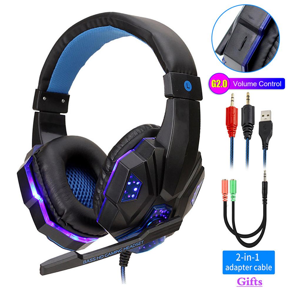 Led Light Wired Gamer Headset - Mabenir