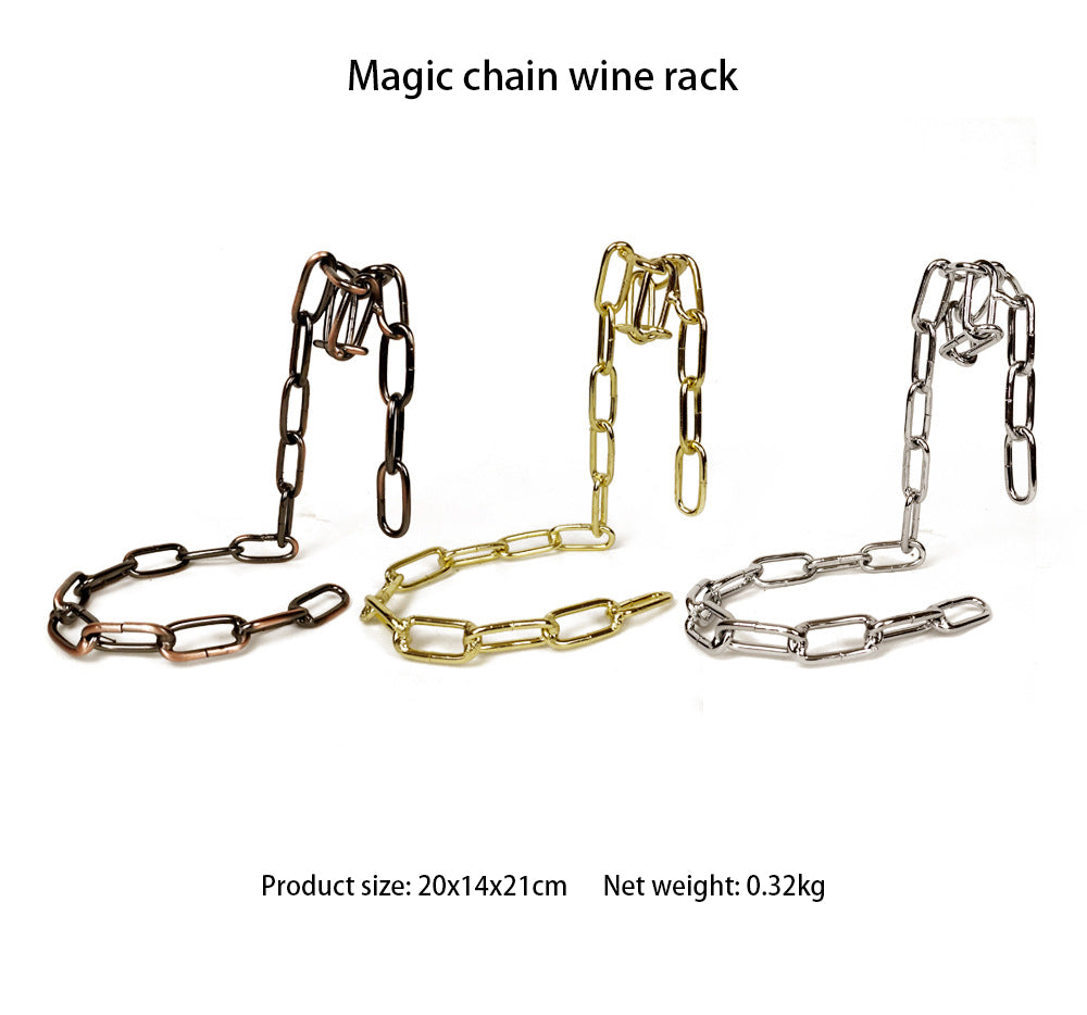 Magic Iron Chain Wine Bottle Holder - Mabenir