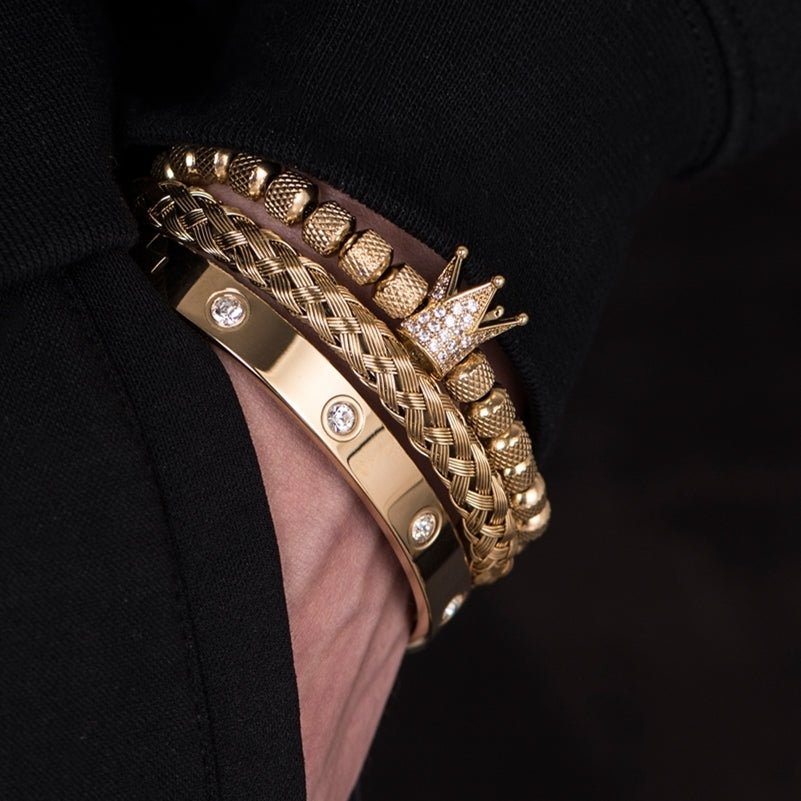 Roman Royal Charm Men Bracelets Stainless Steel - Mabenir