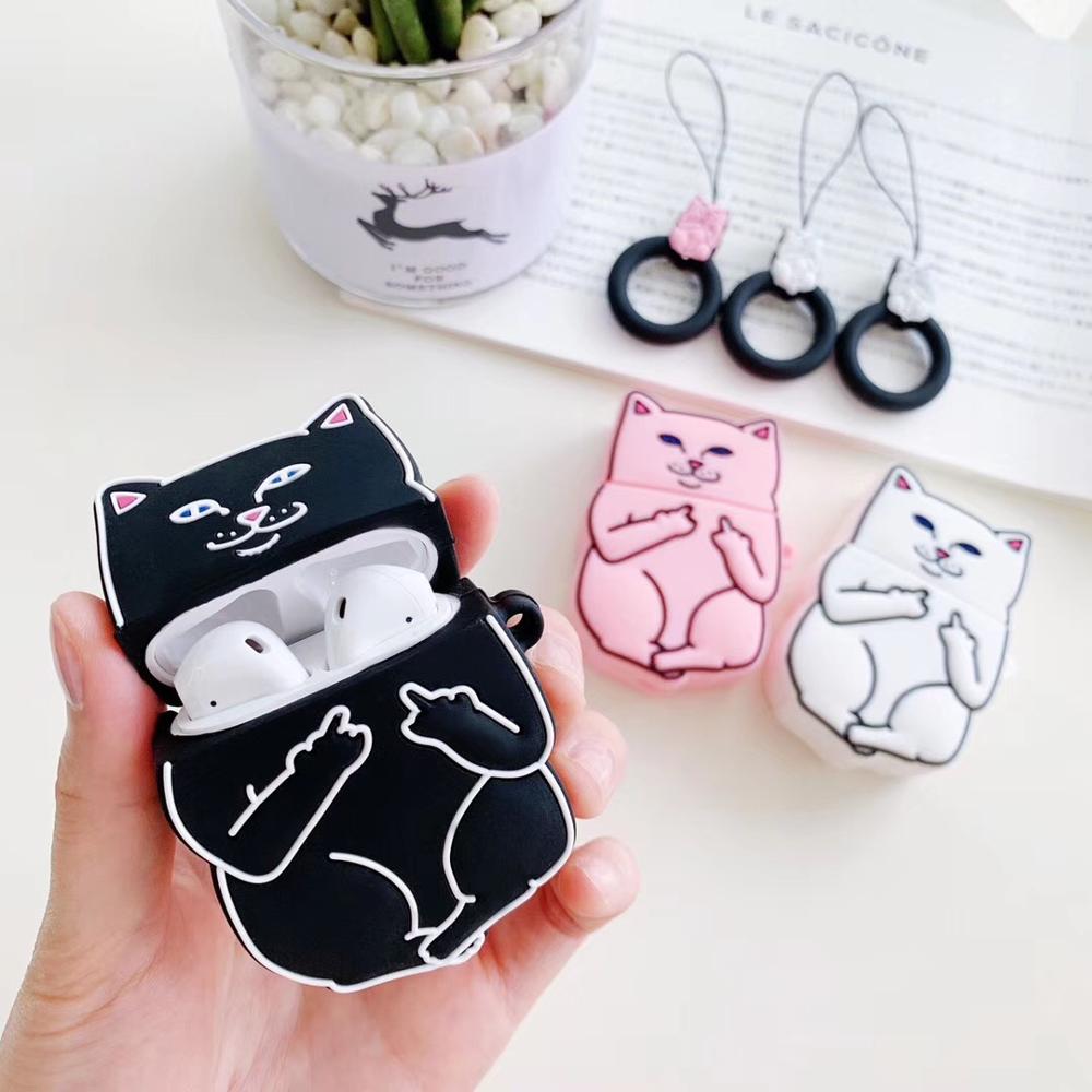 Cartoon Cat AirPods Case - Mabenir