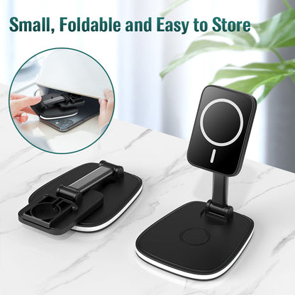 3in1 Magnetic Folding Wireless Charger - Mabenir