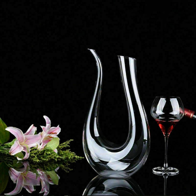 Crystal U-shaped 1500ml Wine Decanter - Mabenir