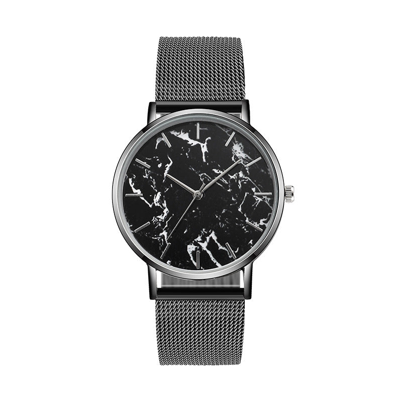 Fashion Rose Gold Mesh Band Creative Marble Female Wrist Watch Luxury Women Quartz Watches Gifts Relogio Feminino Drop Shipping - Mabenir