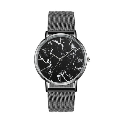 Fashion Rose Gold Mesh Band Creative Marble Female Wrist Watch Luxury Women Quartz Watches Gifts Relogio Feminino Drop Shipping - Mabenir